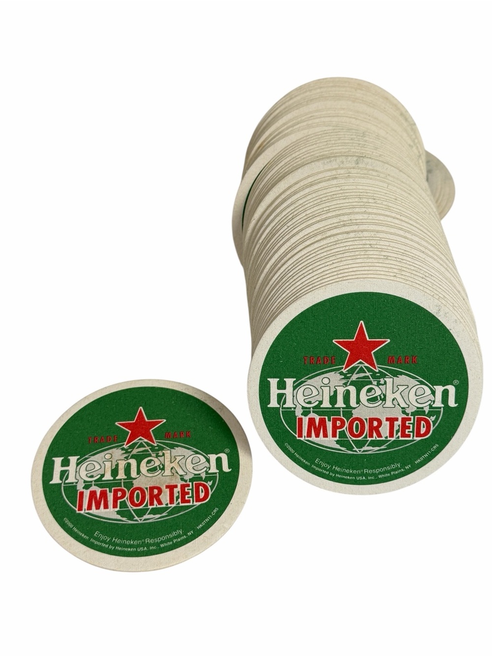 Vintage Heineken Coasters Lot 100 Beer Barware Retro Advertising Man Cave